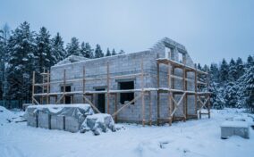 Почему дома из газобетона можно и нужно строить зимой